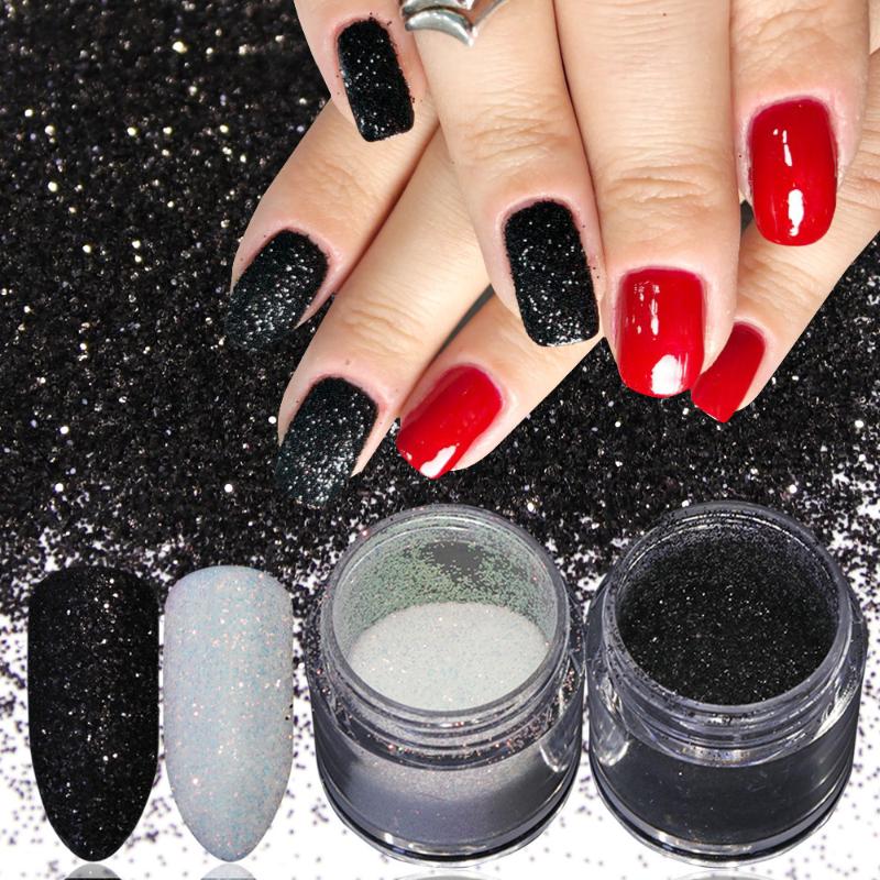 

Nail Gel Manicure Black And White Flash Powder Sweater Sugar DIY Art Laser, 2pcs set