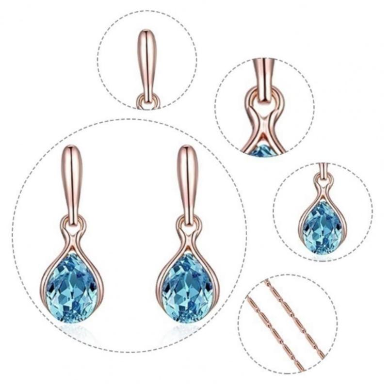 

Earrings & Necklace Accessory 1 Set Stylish Lightweight Shiny Jewelry Women Exquisite For Cosplay, Silver