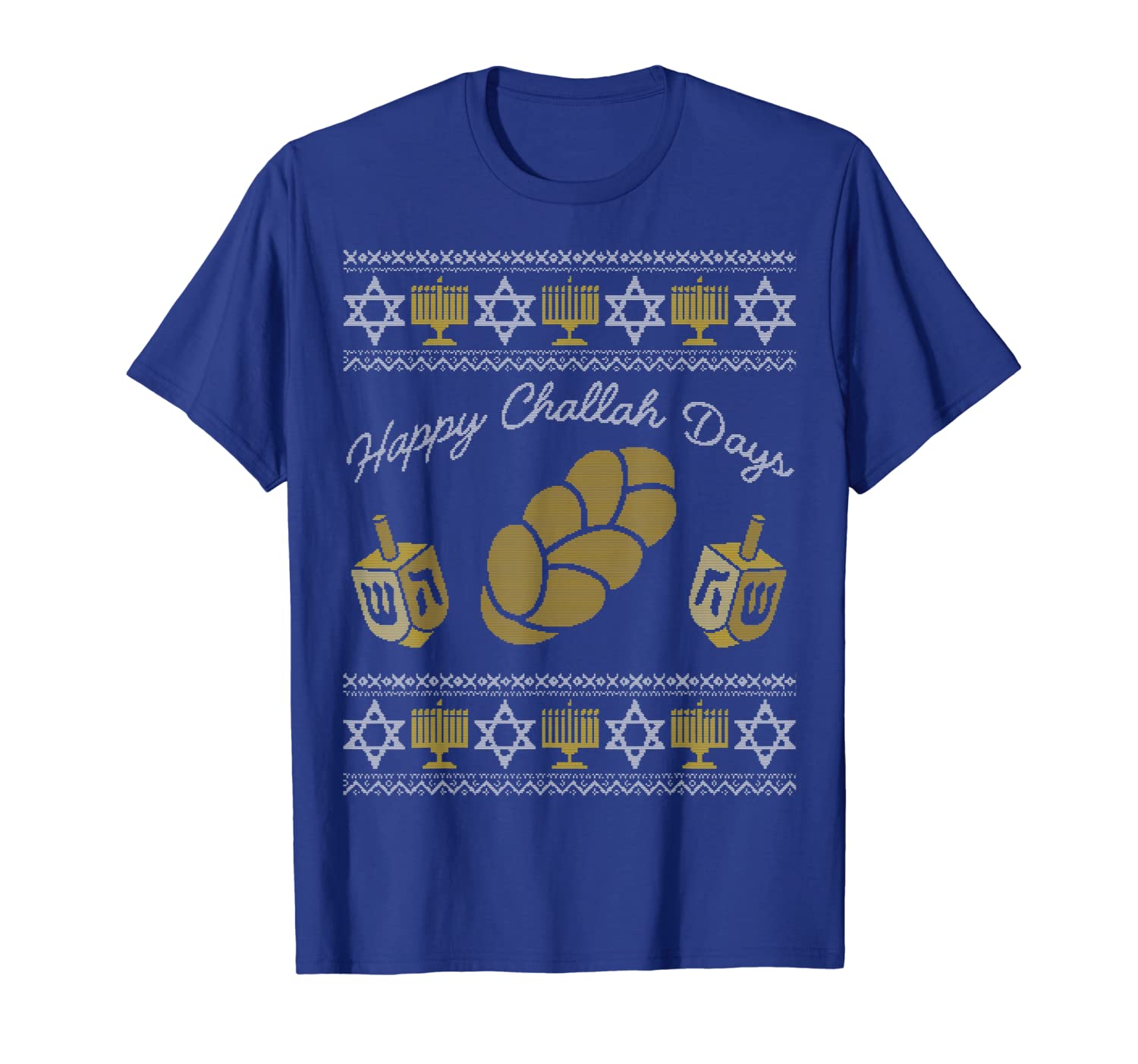 

Happy Challah Days Shirt, Hanukkah Gifts, White;black