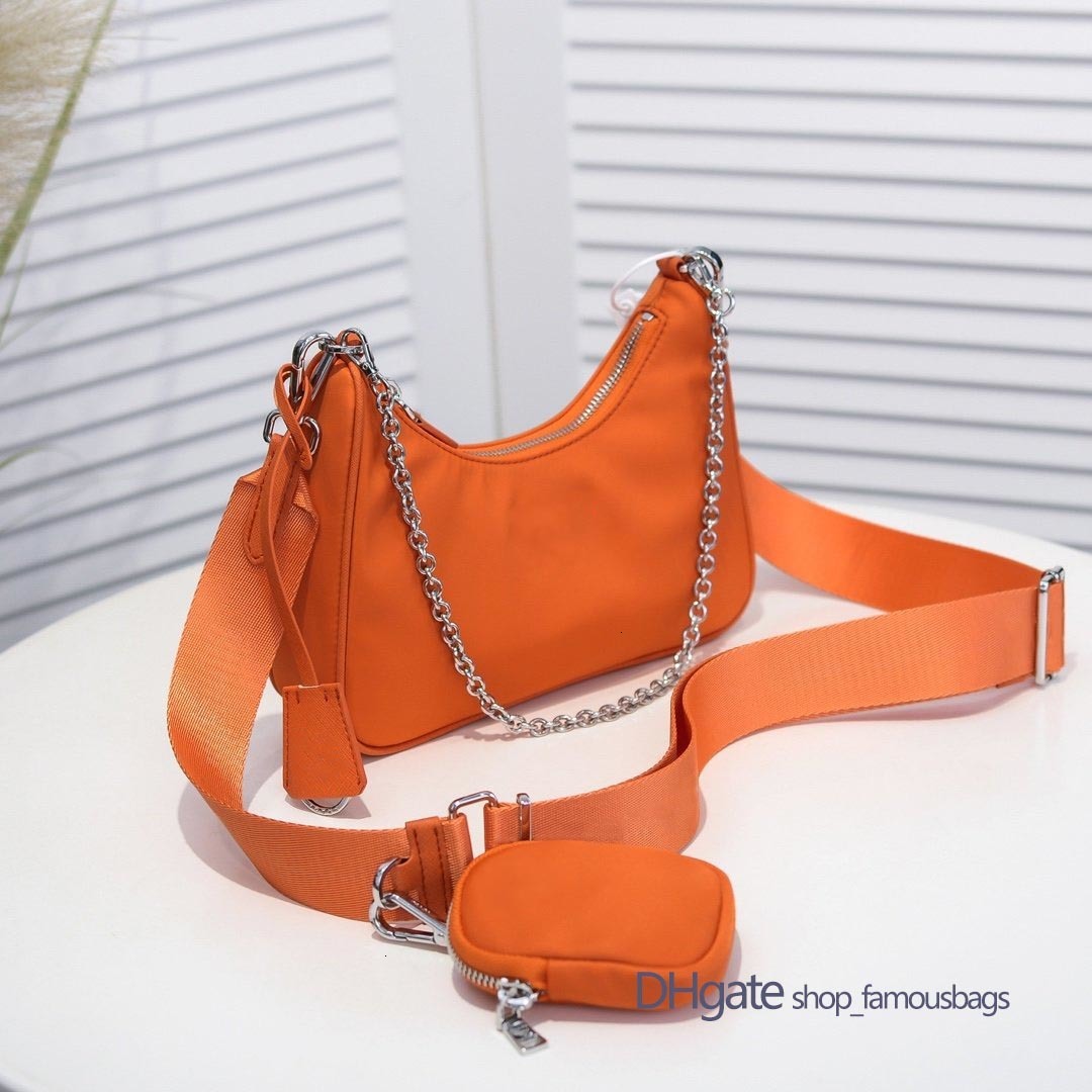 

Multi pochette small pra nylon re edition 2005 shoulder crossbody bag high quality gold chain sacs main luxe concepteur