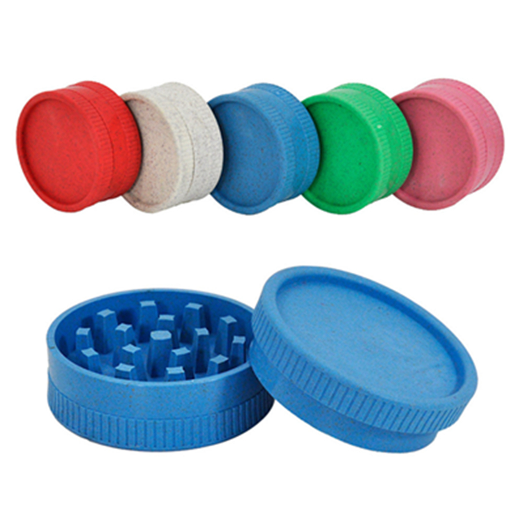 

Biodegradable Smoking Grinder PE 40MM Degradable Tobacco Eco 2 Parts Layer Spice Plastic Herb Cigarette Grinders Crusher Custom Logo Pure WLL748