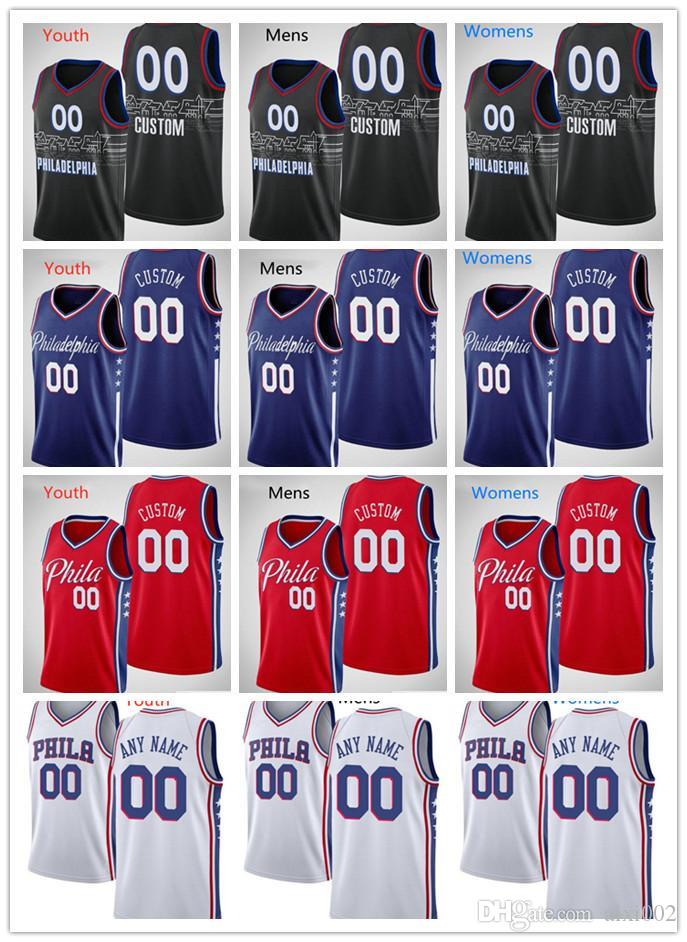 

Men Women Youth Philadelphia 76ers 17 Vincent Poirier 44 Paul Reed 1 Mike Scott 22 Matisse Thybulle Basketball Jersey, Black;red
