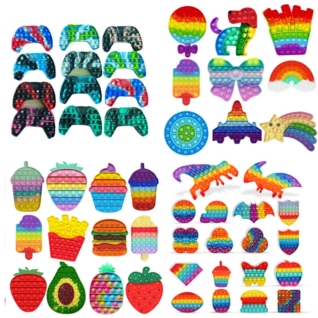 

Fidget Toys Antistress Toy for Children Kit Kawaii Push Bubble Sensory Relief Toys Ice Itce Cream Novelty