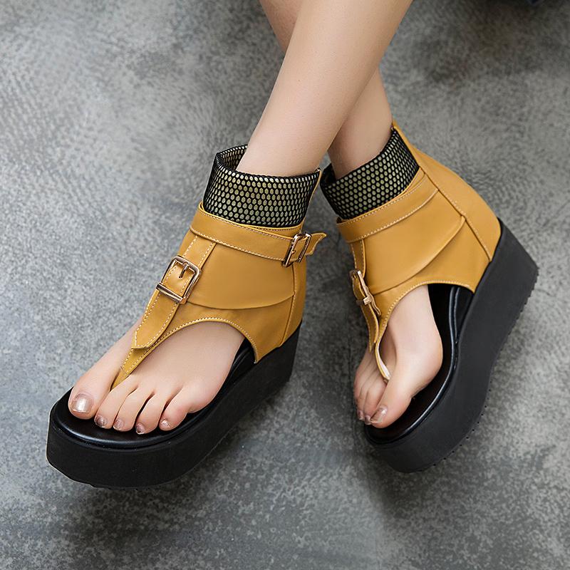 

Dress Shoes Size 35 To 44 Roman Sandals High Heels, Women's Casual Fashionable Wedges Women Platform Slides, Black