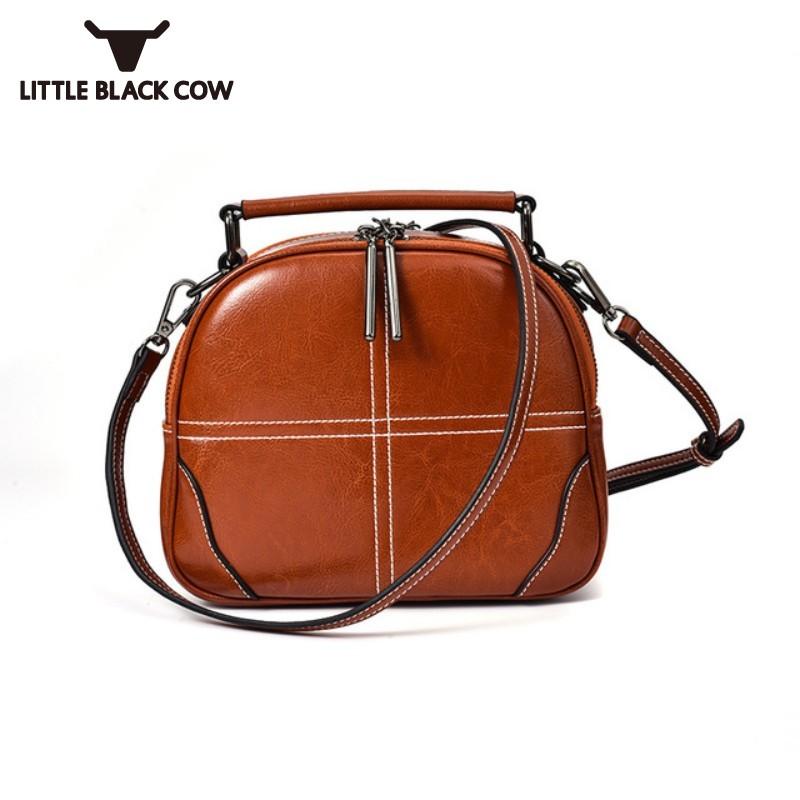 

Fashion Women Split Leather Handbag Ladies Shoulder Bag Design Messenger Crossbody Bags High Quality Cross Body, Black