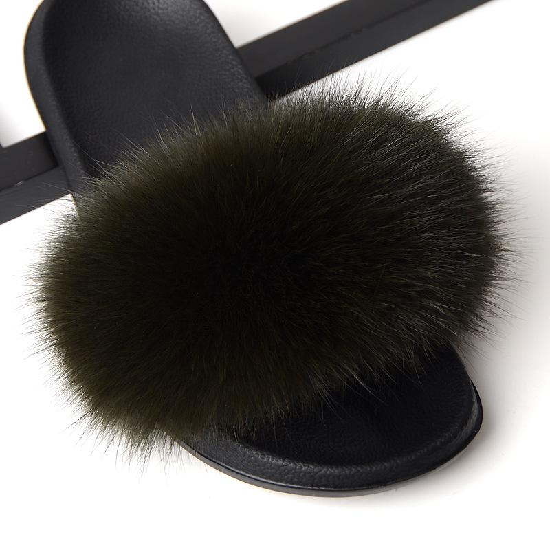 

Slippers Women's 2009 Selling Furry Lovely Fluffy Sandals Female Winter Warm, Black