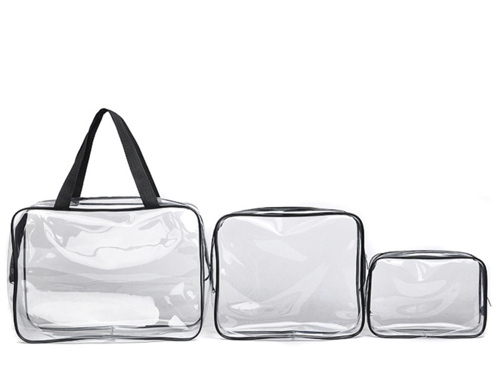 Transparent Storage Bag Pvc Clear Cosmetic Bag with Zipper Candy Color 1221469-image-723078792