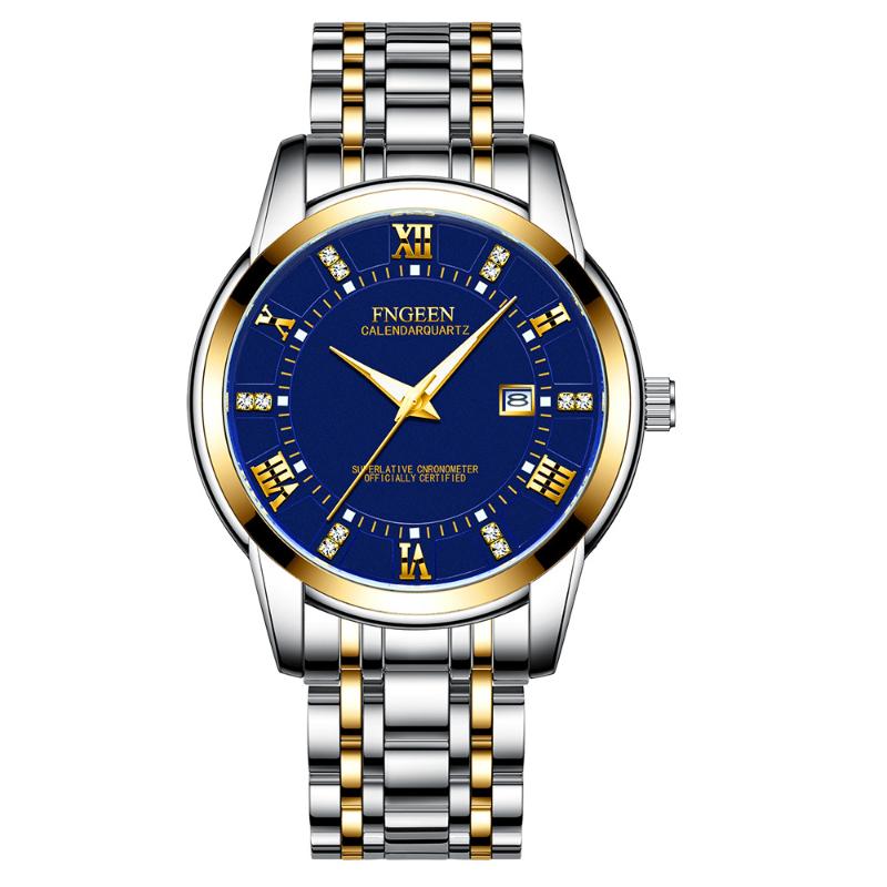 

Wristwatches Men's Calendar Fashion Leisure Business Watch 2021 Product Ultra Thin Waterproof Black Steel Band Quartz, Pa