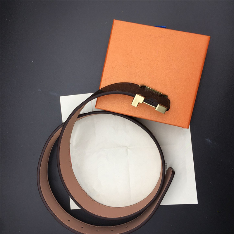 

Designers Belts Waistband Double Letter Brass Buckle Leather Classical designer Belt with box, 3.8cm wide