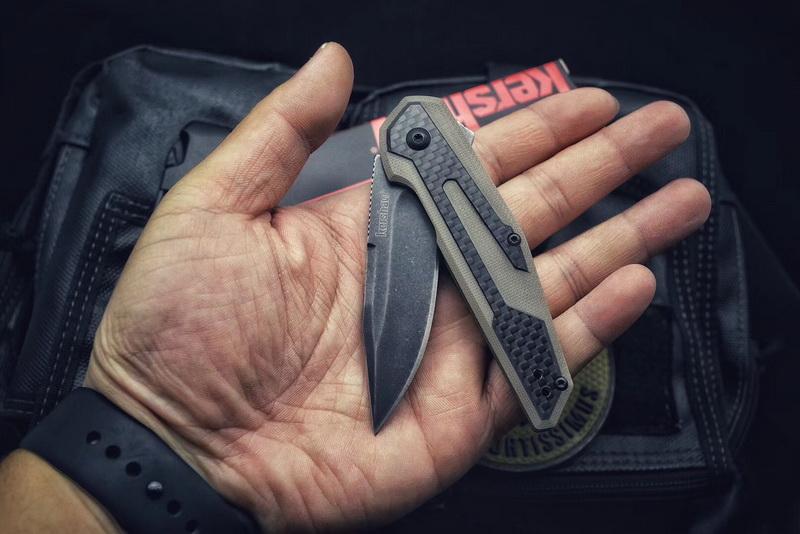 

Kershaw 1160 1160TANBW flipper knife imitation carbon fiber+steel Camping Survival Folding Knife Gift Knife Outdoor Tools OEM 1pcs