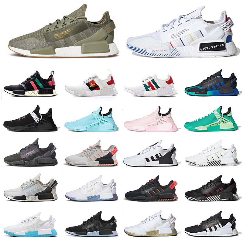 

Wholesale OG Classic R1 v2 Outdoor Running Shoes PW Pharrell Williams Human Race Hu Trail Aqua Tones Women Men Neon Bee Oreo japan Dazzle Camo Trainers Sneakers, 9 grey silver metallic 36-45