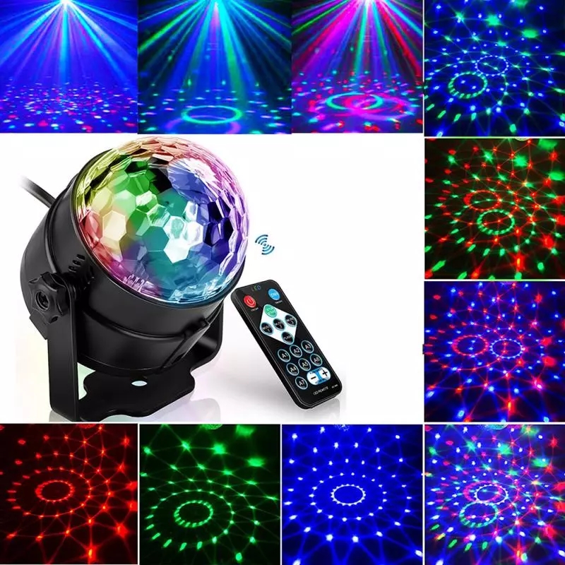 

LED Stage Sound Activated Rotating Disco Light Colorful 3W RGB Laser Projector DJ Party Light For Home KTV Bar