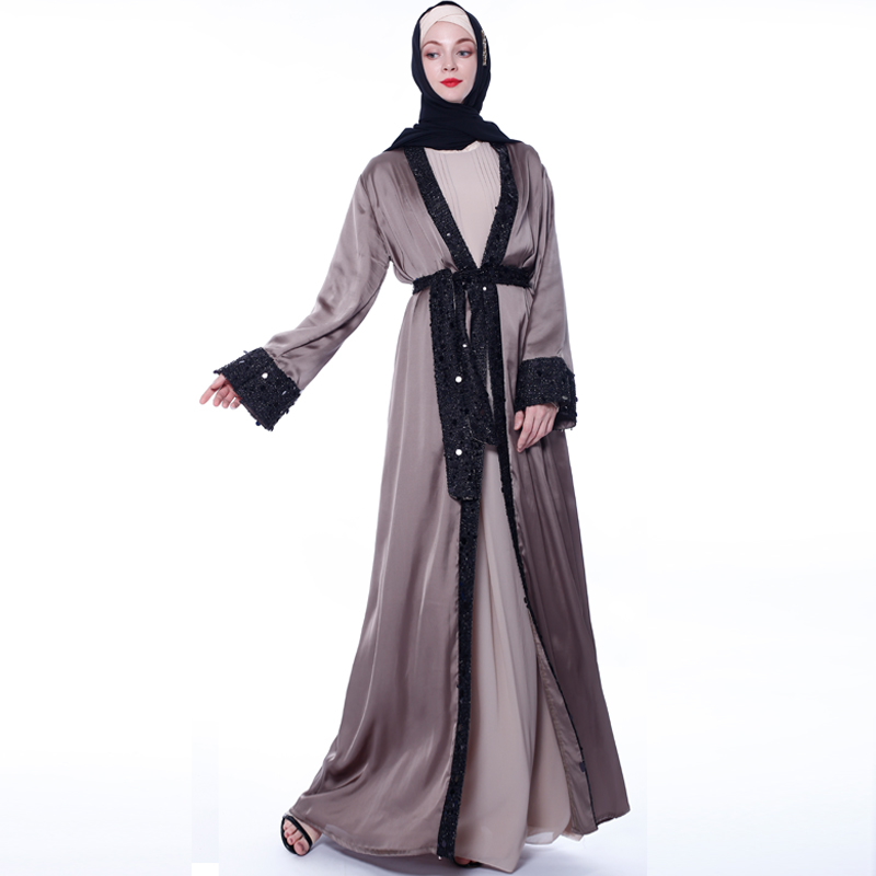 

Sequin Abaya Kimono Dubai Kaftan Muslim Hijab Dress Abayas For Women Caftan Turkish Islamic Clothing Robe Musulman De Mode Femme