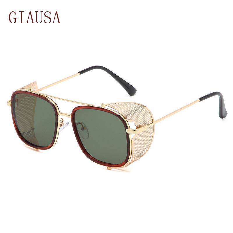 

Sunglasses GIAUSAPunk Metal Flip For Men Night Vision Glasses Yellow