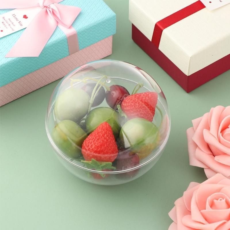 

Gift Wrap Creative Sugar Box Food Packaging Candy Plastic Round-shaped Ball Rose Flower Balloons Transparent Balls