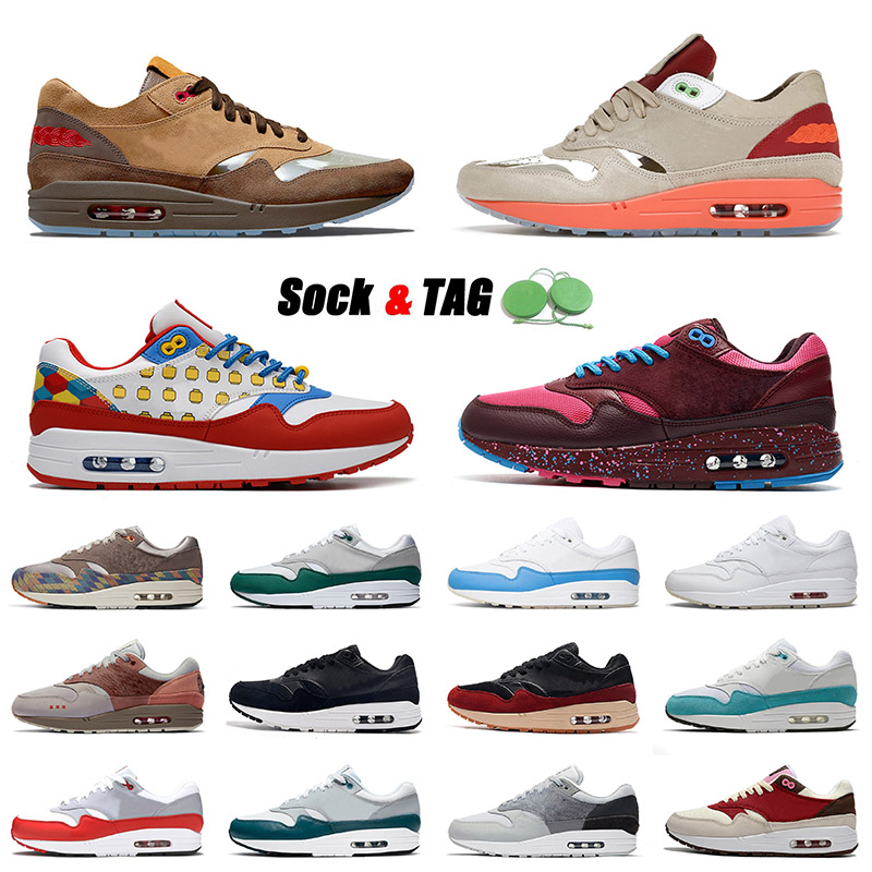 

High Quality 2021 Cushions Max 1 Running Shoes Mens Womens Clot Kiss Of Death CHA Martian Sunrise Airmax 87 Trainers Sneakers 36-45, D8 36-45 anniversary royal