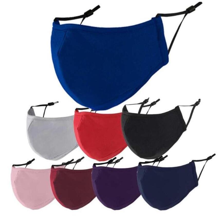 

face mask 3-layer cotton fashion designers face masks adult breathable black washable anti-haze PM2.5 facemask for men women CO19