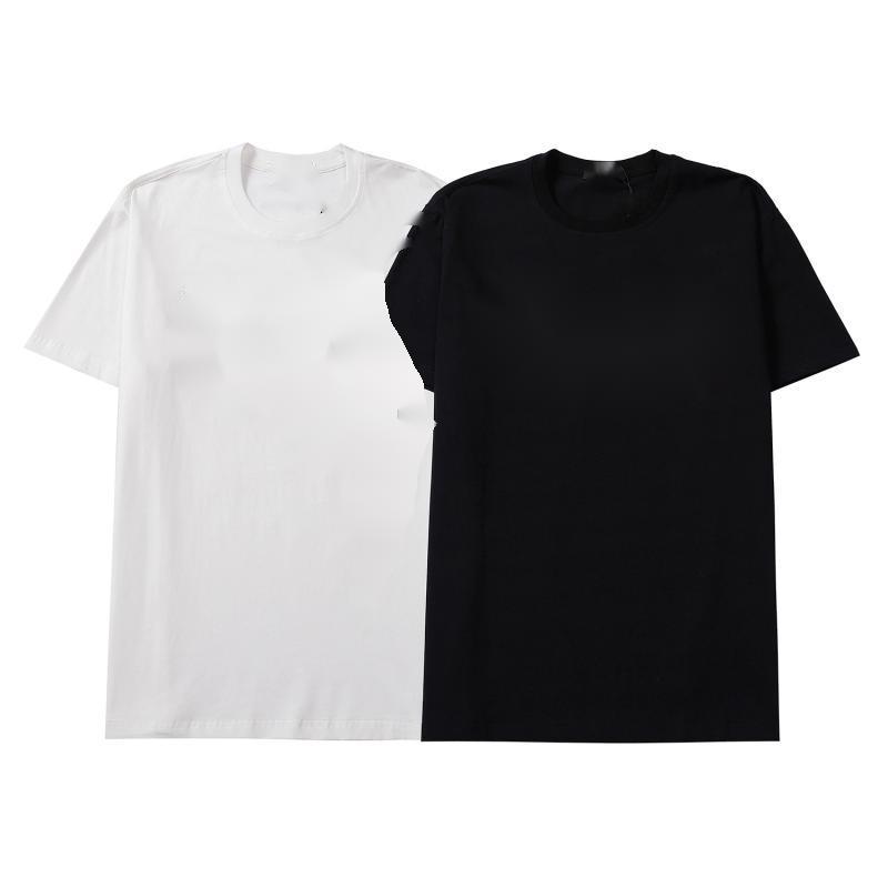 

F-2702 Couples Clothes Men Women Summer Printing Tops Short Sleeve Round Collar Casual Loose T-shirt Pullovers Streetwear Tees, White