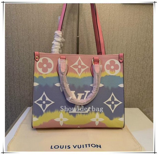 

Fashion Women Handbags Classic Canvas Shopping Bag Lady Large Capacity Totes Woman Beach Bags Purses LV Louis 1 Vitton, Red;black