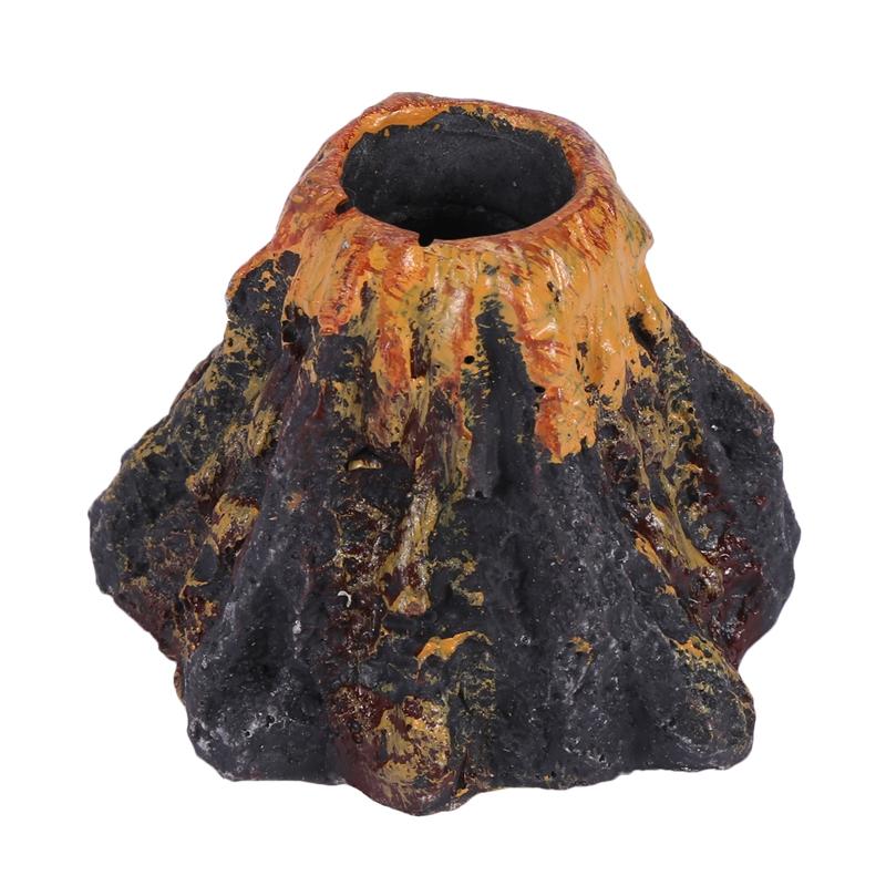 

Decorations Volcano Shape Aquarium Fish Tank Decor Oxygen Pump Air Bubble Stone Drive Toy Ornament Decoration