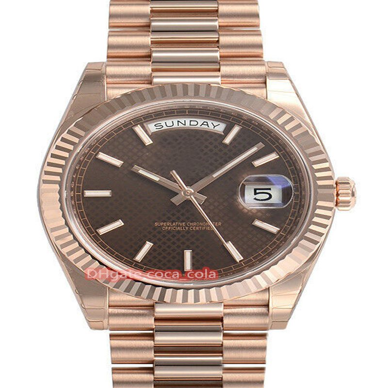 

Luxury BB NEW Factory 2813 Automatic movement 228235 40mm Everose Gold Chocolate Motif Dial Watch Men's WatchES