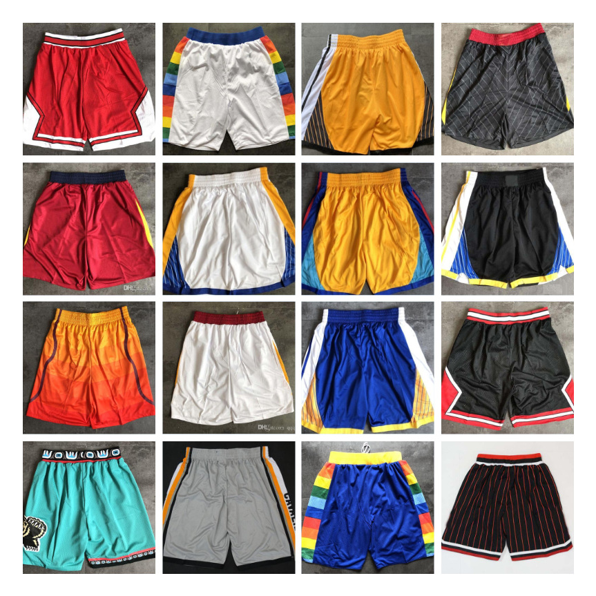 

Top Quality ! 2021 Team Basketball Men Shorts pantaloncini da basket Sport College Pants White Black Red Purple Green