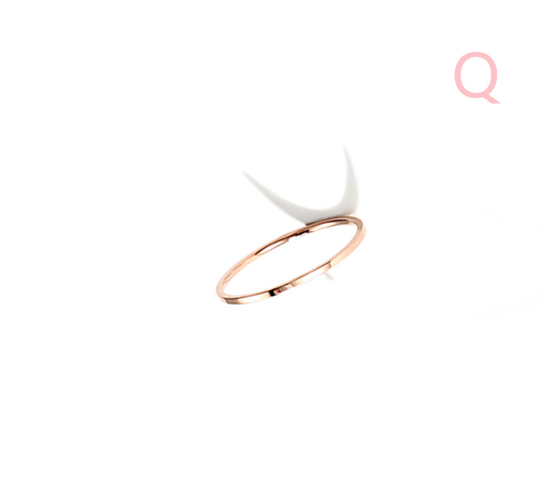 

18K color gold plain ring fashion classic ring index finger women Q007, Silver