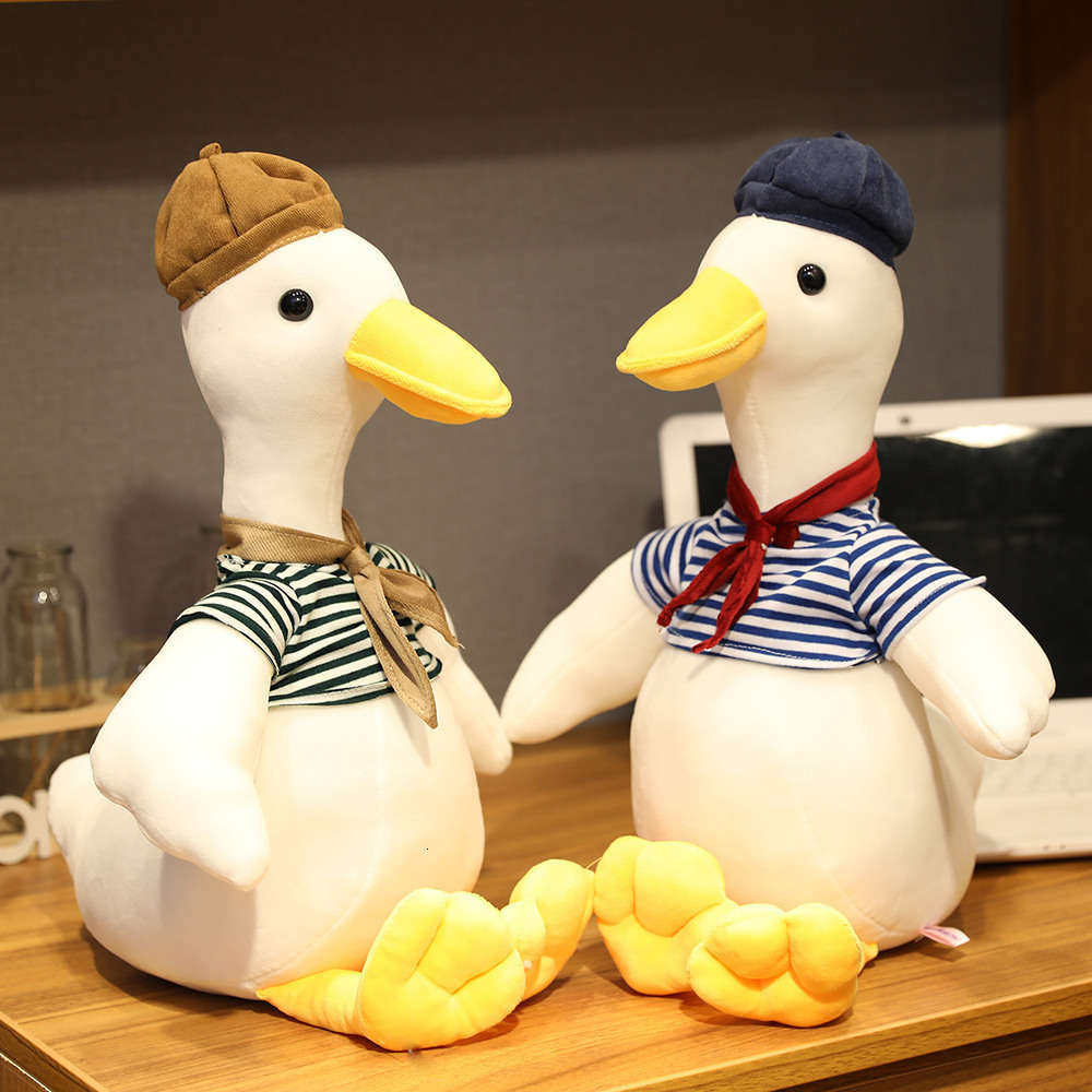 

creative stripe duck doll plush toy cute painter baby sleeping, Blue