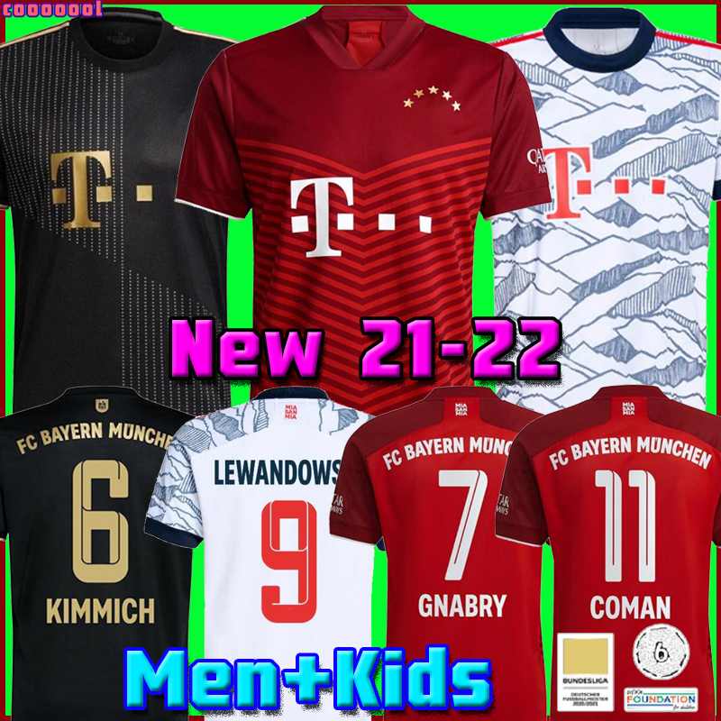 

2021 2022 soccer jersey 21 22 LEWANDOWSKI SANE GORETZKA muNich COMAN MULLER DAVIES football shirt Men Kids kit HUMANRACE fourth 4th, 21/22 home men