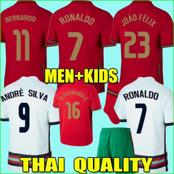 

21 22 RONALDO soccer jerseys national team JOAO FELIX 2021 2022 Bernardo POrTUgaL B.FERNANDES Camisa de futebol men kids kit football shirts Uniforms, Kids away