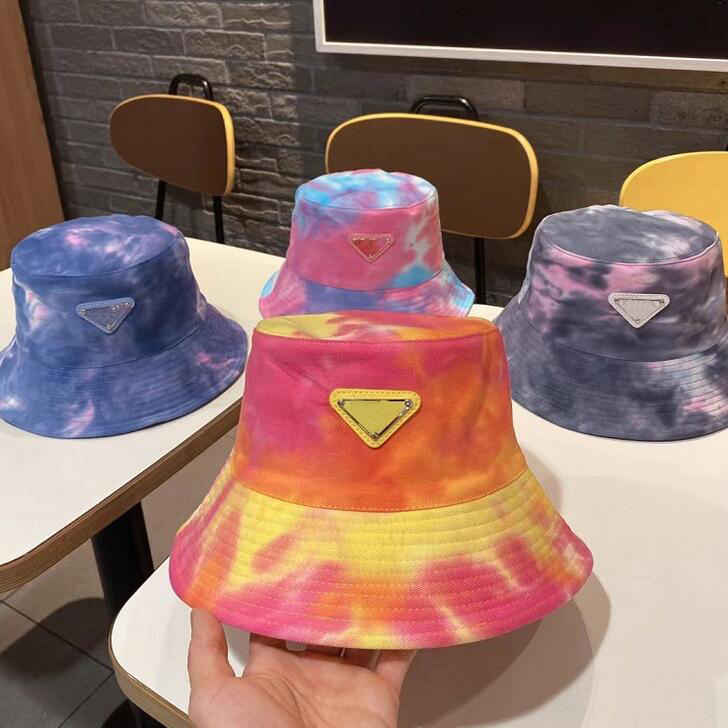 

22ss Fashion P Designer Letters TriangleLogos Bucket Hat Men Women Swallow Gird Pattern Foldable Caps Fisherman Beach Sunshade Wide Brim Hats Folding Bowler Cap, #1