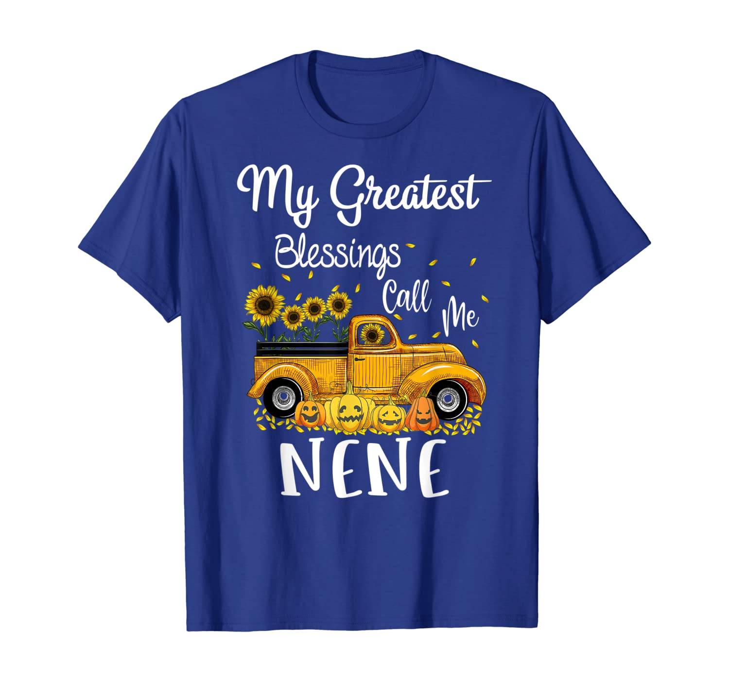 

My Greatest blessings call me NeNe - Sunflower Truck T-Shirt, White;black