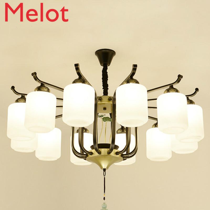 

Chinese Chandelier Duplete Building Living Room Lamp Wind Dining Lighting Modern Simple Three-story Villa Lamps Wallpapers