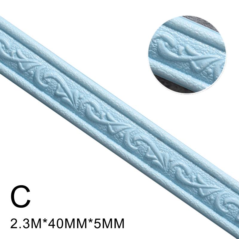 

Wall Stickers 3D Pattern Sticker Trim Line Skirting Border Decoration Self Adhesive Household OCT998