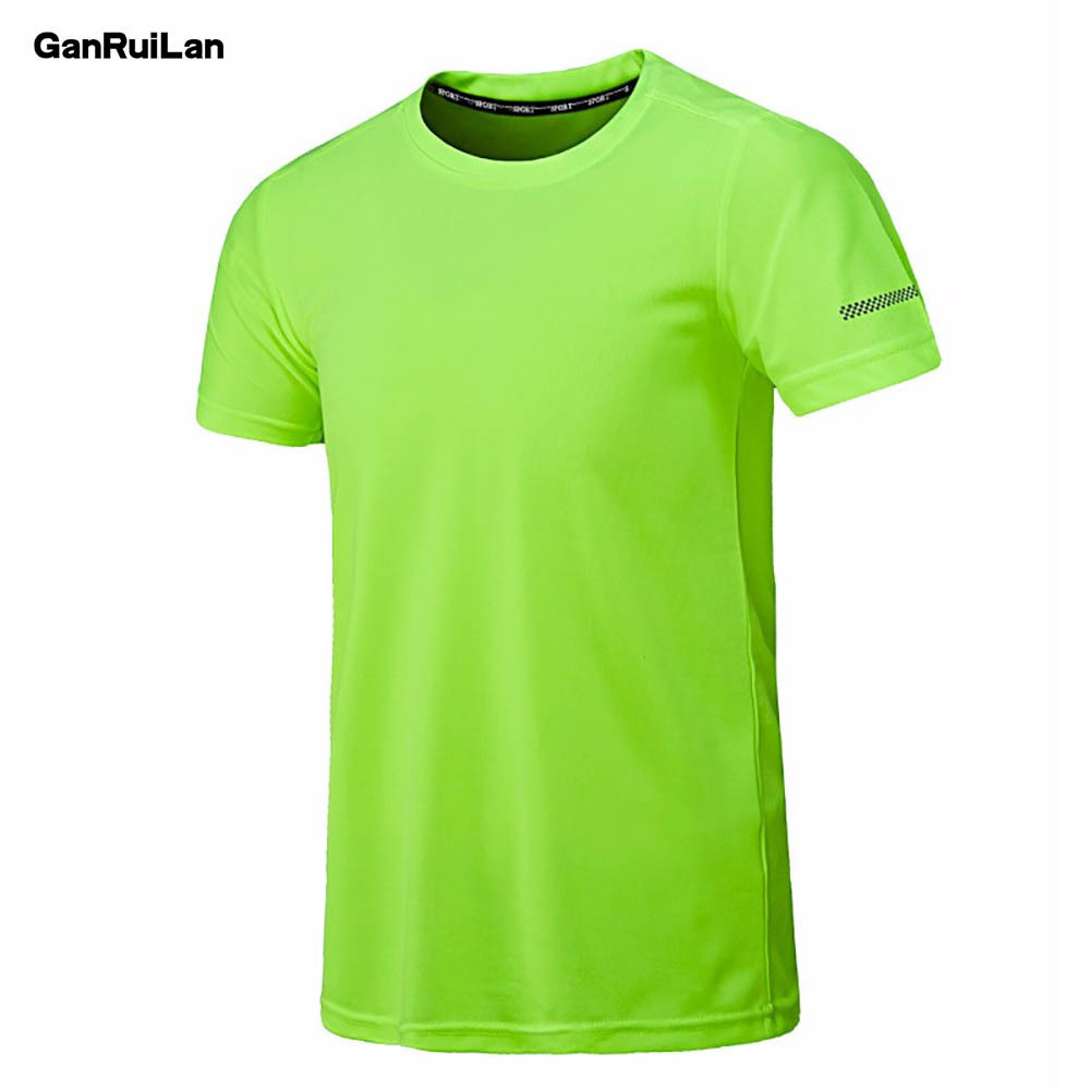 

Men's Summer Polyester T-Shirt Men Casual Short Sleeve O-Neck T Shirt Comfortable Solid Color Tops Tees 210518, Green color