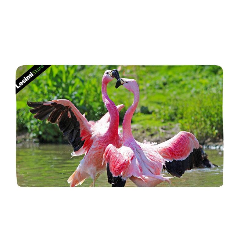 

Cushion/Decorative Pillow Personalized Living Room Doormat, Reusable Washable Pink Flamingo Bedroom, Hallway Carpet, Kitchen Dust-proof Non-