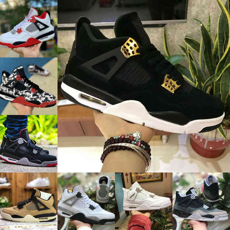 

Sell New 4 Mens Basketball Shoes 4s Deep Ocean Neon Metallic Pack Royalty Cactus Jack White Cement 4s Pure Money Trainers Sports Sneakers X9, Y4012