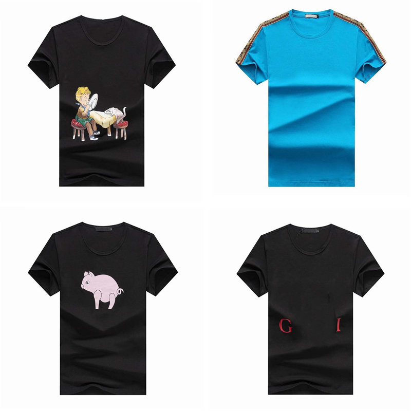 

21SS polo shirts stripe mens shirt fashion clothe short sleeve Punk hip hop tops print letter Skateboard Black Casual Tees size: M-3XL, White;black