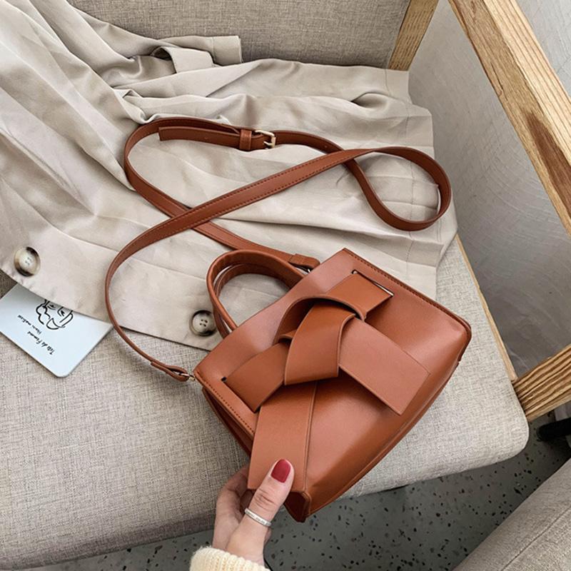 

Shoulder Bags Small Women Messenger Designer 2021 Bowknot Handbag Office Lady Elegant Top-handle Bag Qualities OL Crossbody, Black