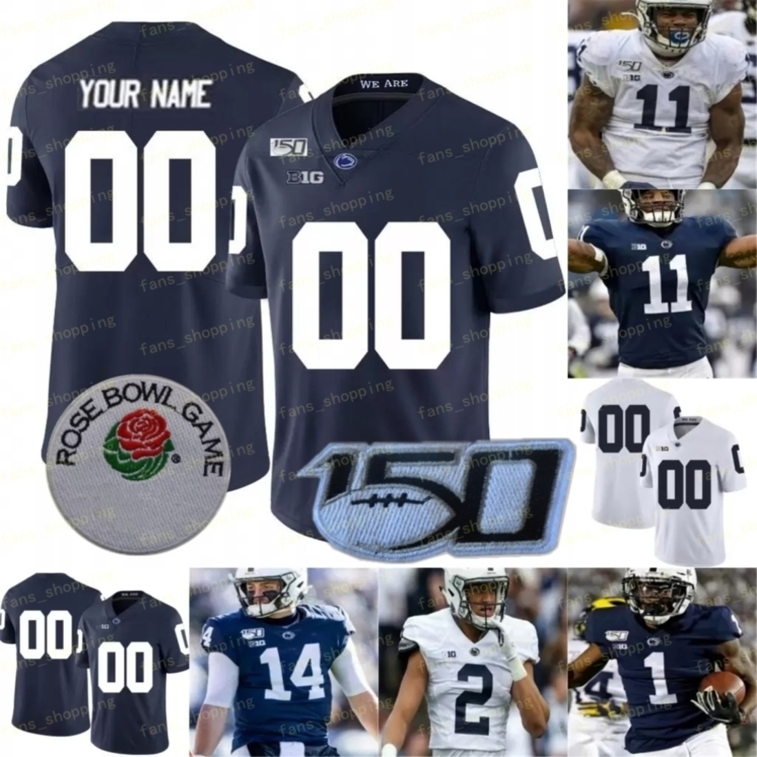 

2021 PSU Penn State Football Jersey NCAA College Sean Clifford Saquon Barkley Noah Cain Trace McSorley Marcus Allen Jahan Dotson KeAndre Lambert-Smith Women Kid, As