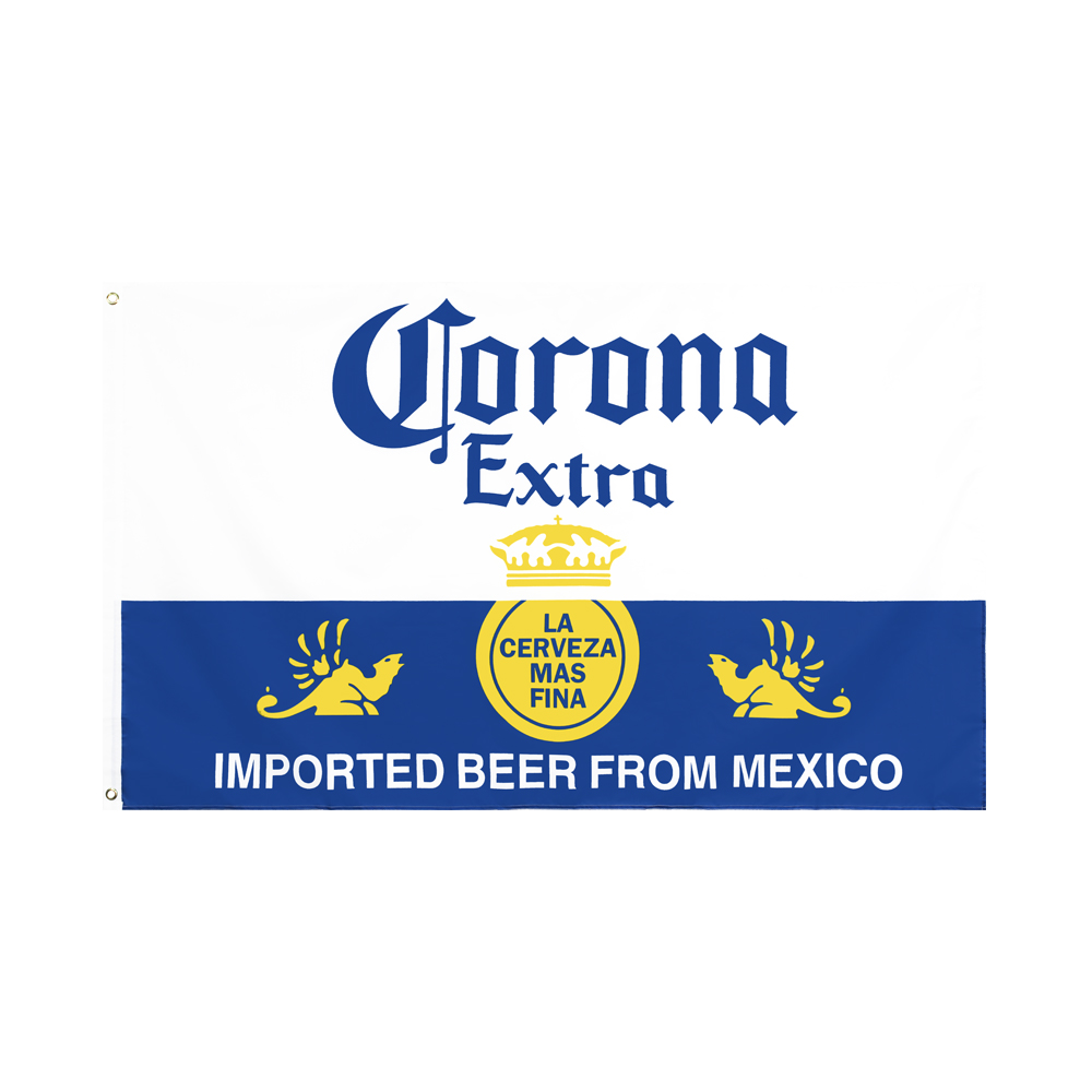 

Custom Digital Print Corona Extra Beer Flag Imported from Mexico 3x5 Feet / 90x150cm Indoor Outdoor for Hanging Decorative Flag Banner
