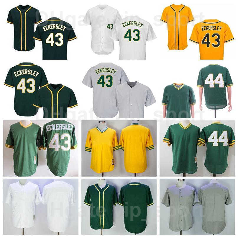 

1974 1981 Retire 44 Reggie Jackson Jersey Retro Baseball 43 Dennis Eckersley 14 Vida Blue Pullover Cooperstown Flexbase Cool Base Stitched, White