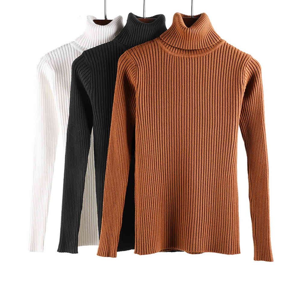 

Jocoo Jolee Women Thick Turtleneck Sweater High Elasticity Knitted Pull Sweater Female Soft Warm Pullover Femme Solid Tops 210518, Royal blue