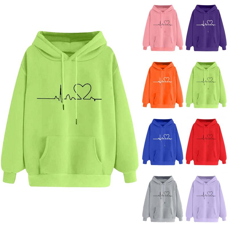 

Women' Hoodies & Sweatshirts ISHOWTIENDA Hoodie Women Loose Sweatshirt Hooded Sweater Long Sleeve Black White Gray Winter Clothes