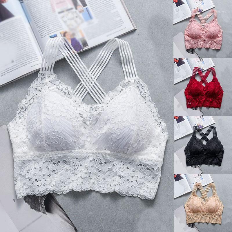 

Bustiers & Corsets Summer Women Lace Sexy Top Sleeveless Solid Tops Unpadded Bralette Bra Bustier Zipper Back Club Crop Tank Free Size Linge, White