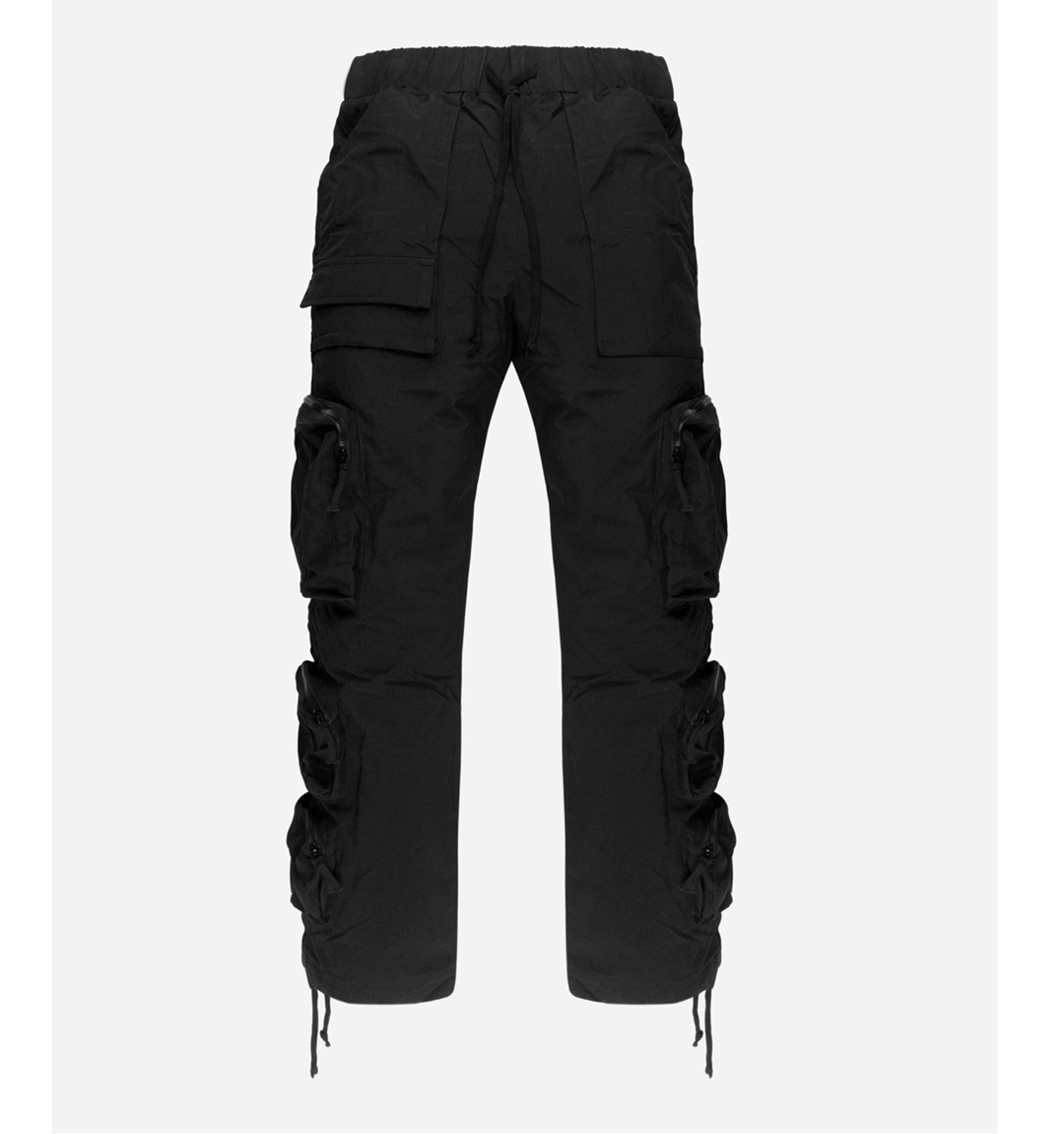 

mens pants whoisjacov high street function nylon tooling girdle loose travis scott casual fashion fitness high street long pants, Black