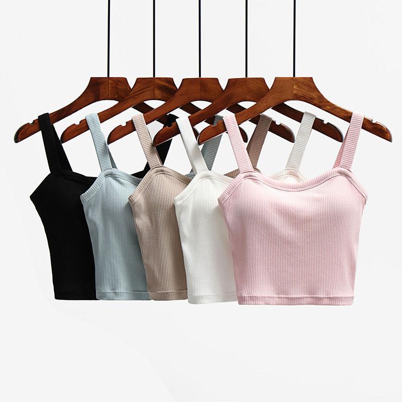 

Camisoles & Tanks Camisole With Umbilical Cord, Women' Belt, Chest Pad, Bottoming Shirt, Bra, One-piece Wrapped Chest, Beautiful Back Tub
