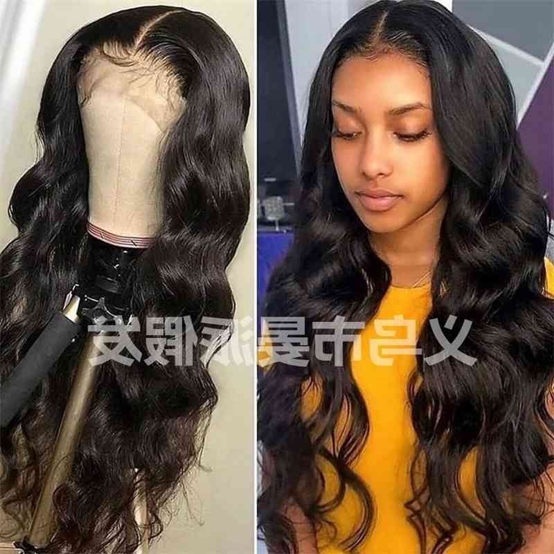 

selling wig women's Hot black long curly hair middle split fashion headgear, Y1011