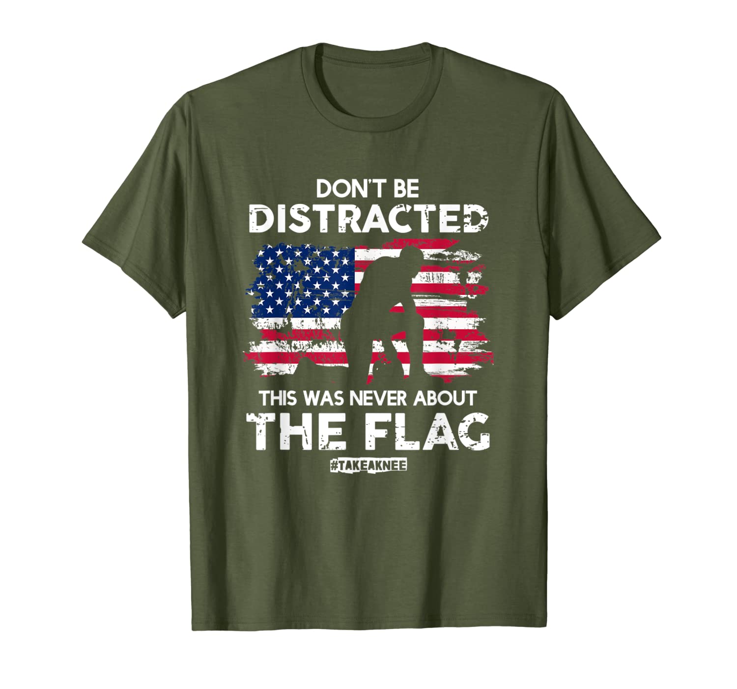 Don&#039;t be Distracted! Take a Knee! Equal Rights T-Shirt-image-703257148