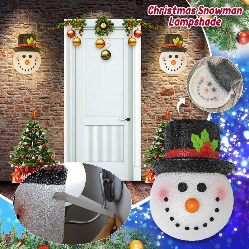 

Lamp Covers & Shades Christmas Snowman Decoration Lampshade Door Hanging Head Outdoor Porch Ornaments #T3G